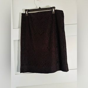 NWT. JCrew black lace skirt. Size 10.